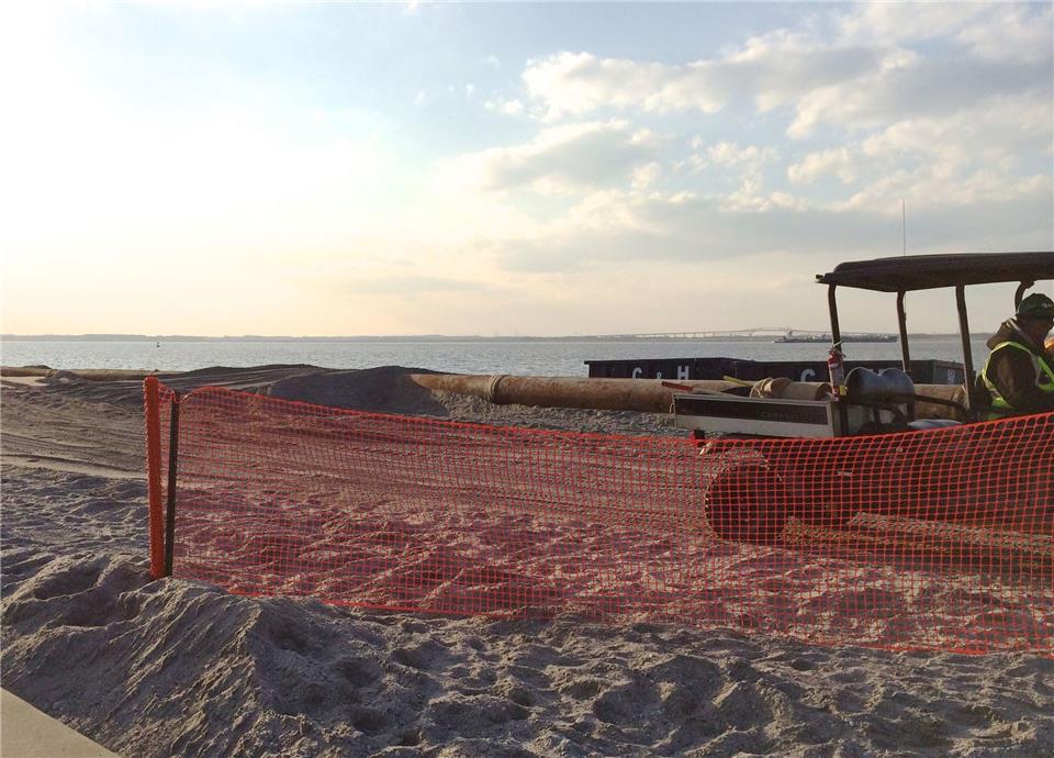 Сотни тысяч тонн песка добыто для Oakwood Beach